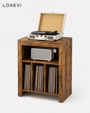 Industrial Record Player Storage Cabinet Loxevi