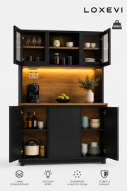 Black Kitchen Storage Cabinet Loxevi