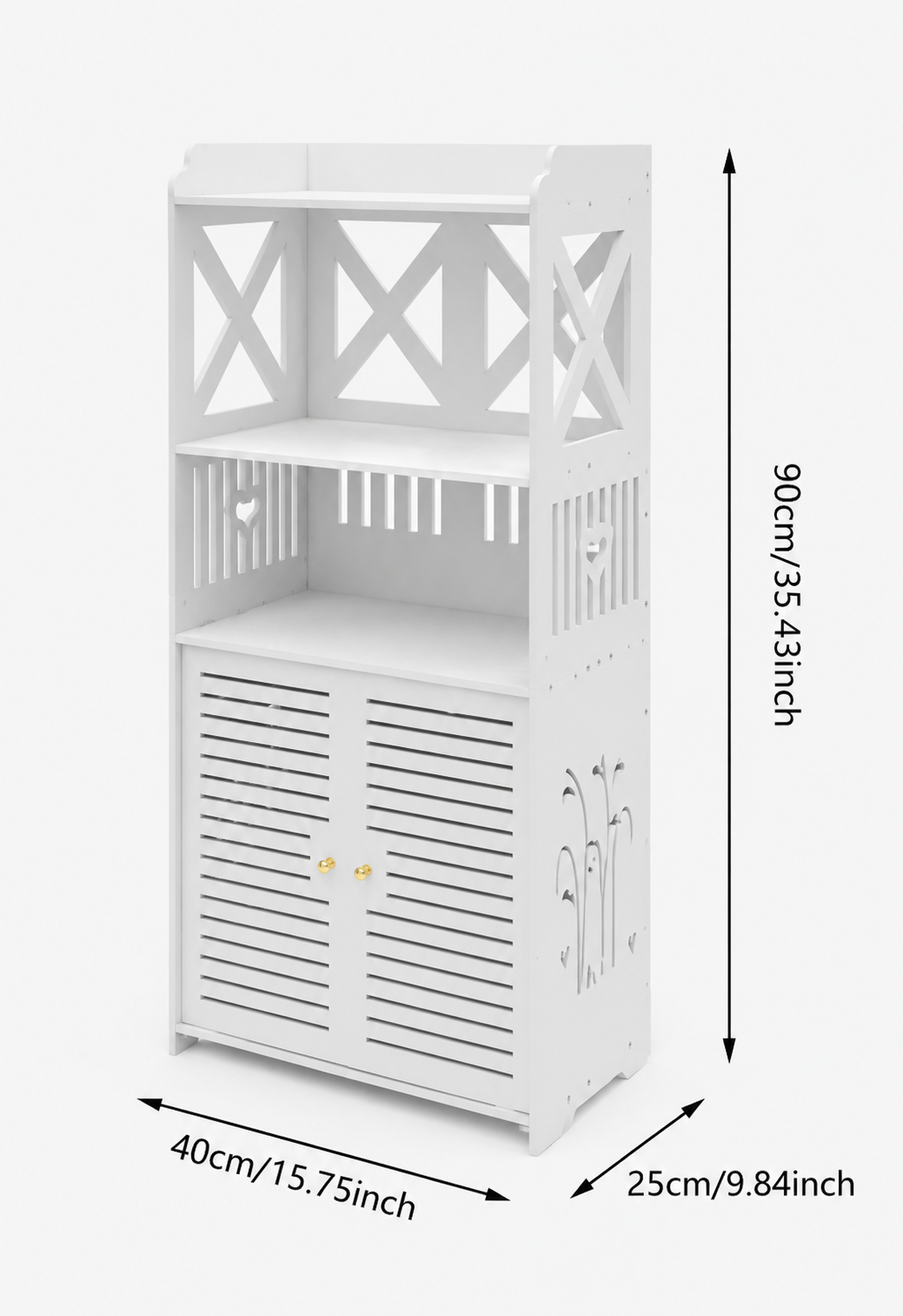 Multifunctional Corner Bathroom Cabinet Loxevi