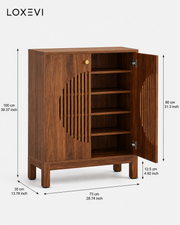 Farmhouse Five Tier Shoe Cabinet Loxevi