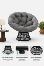 Swivel Papasan Chair Loxevi