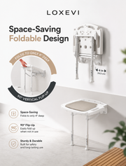 Wall Mounted Folding Shower Seat Loxevi