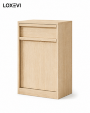 Natural Oak Tilt Out Trash Cabinet Loxevi