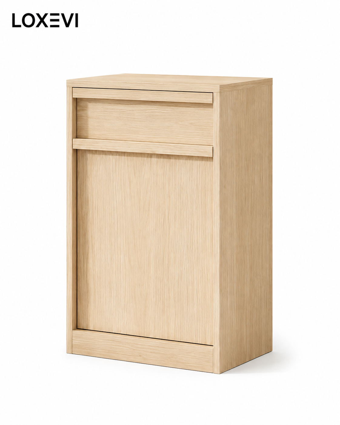 Natural Oak Tilt Out Trash Cabinet Loxevi