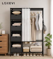 Space Saving Metal Garment Rack Loxevi