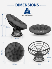 Swivel Papasan Chair Loxevi