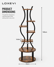 7 Tier Metal Corner Plant Stand Loxevi