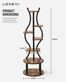 7 Tier Metal Corner Plant Stand Loxevi