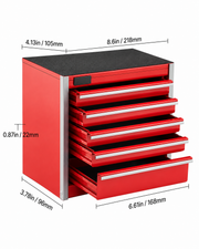 Portable Five Drawer Metal Tool Chest Loxevi