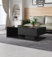 Black Glass Coffee Table Loxevi