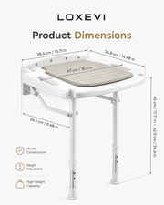 Wall Mounted Folding Shower Seat Loxevi