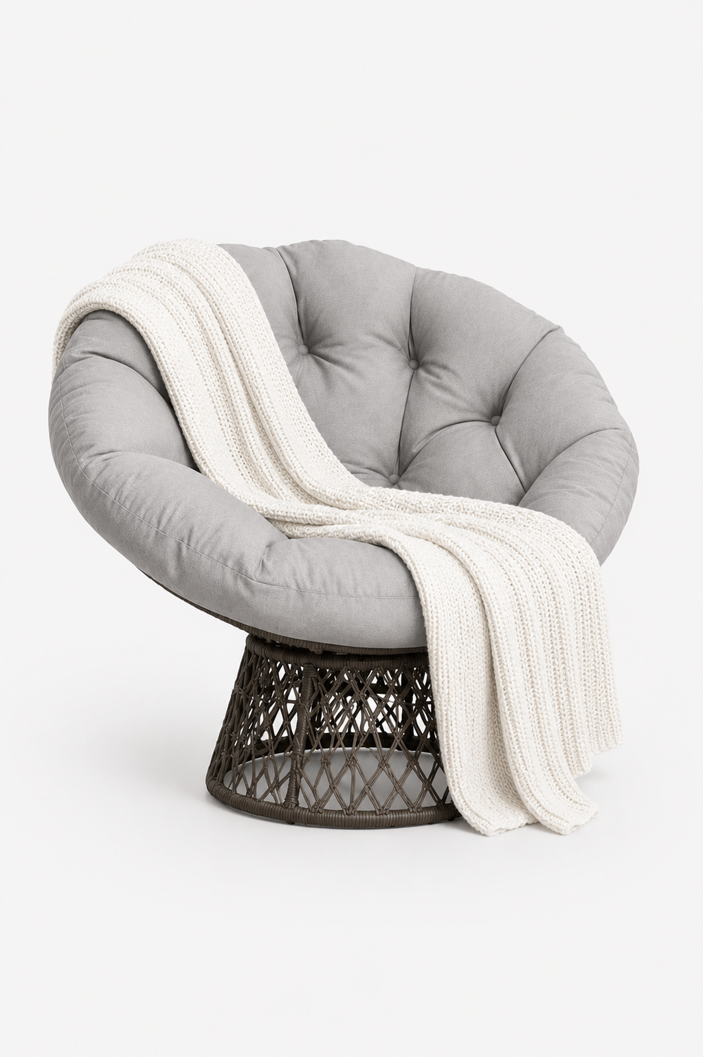 Swivel Papasan Chair Loxevi