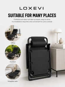 Folding Zero Gravity Chair with Removable Pillow Loxevi