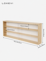 Three Tier Wooden Collectible Display Cabinet Loxevi