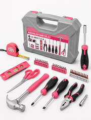 Pink 38 Piece Household Tool Kit Loxevi