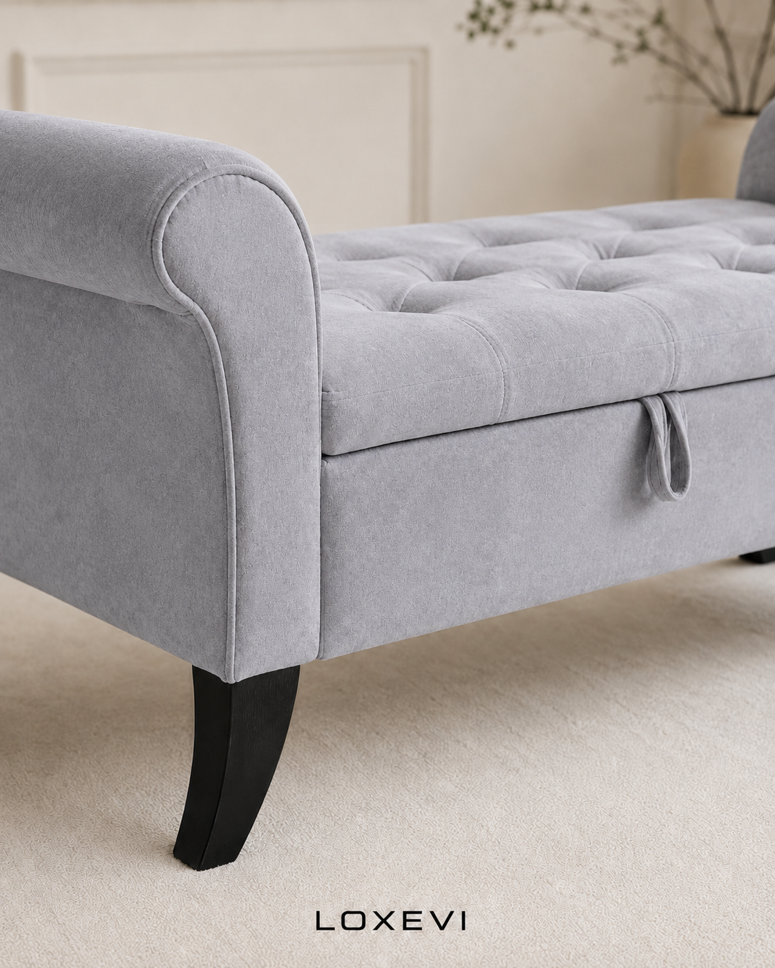 Storage Bench with Armrests Loxevi