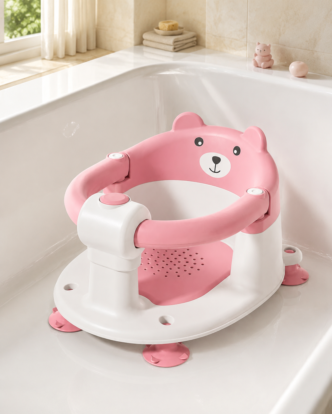 Bear Design Non Slip Baby Bath Seat Loxevi