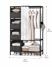 Space Saving Metal Garment Rack Loxevi