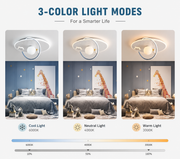 Dimmable Kids Ceiling Light with Remote Loxevi