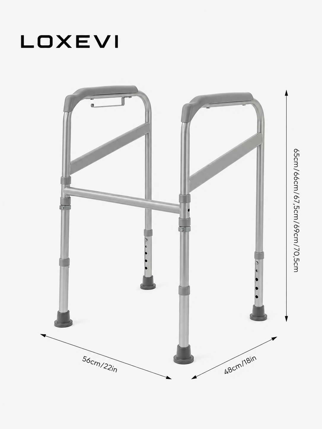 Adjustable Folding Toilet Safety Frame Loxevi