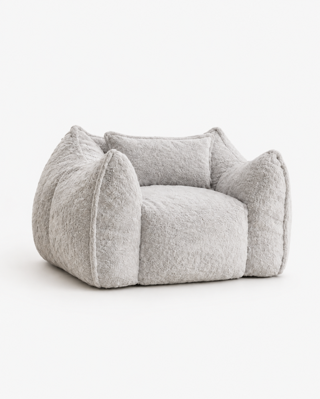 Oversized Faux Fur Bean Bag Sofa Loxevi