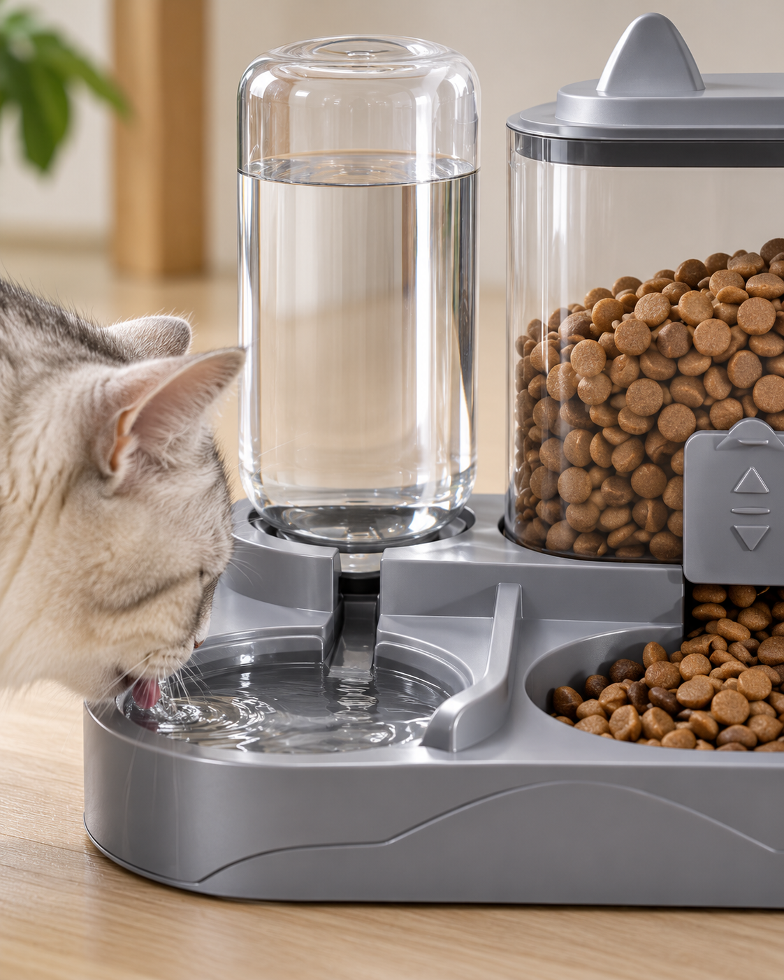 Automatic Pet Feeder and Water Dispenser with Large Capacity Loxevi