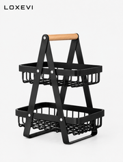 Two Tier Removable Fruit Basket Stand Loxevi