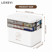 Portable Three Tier Medicine Storage Box Loxevi