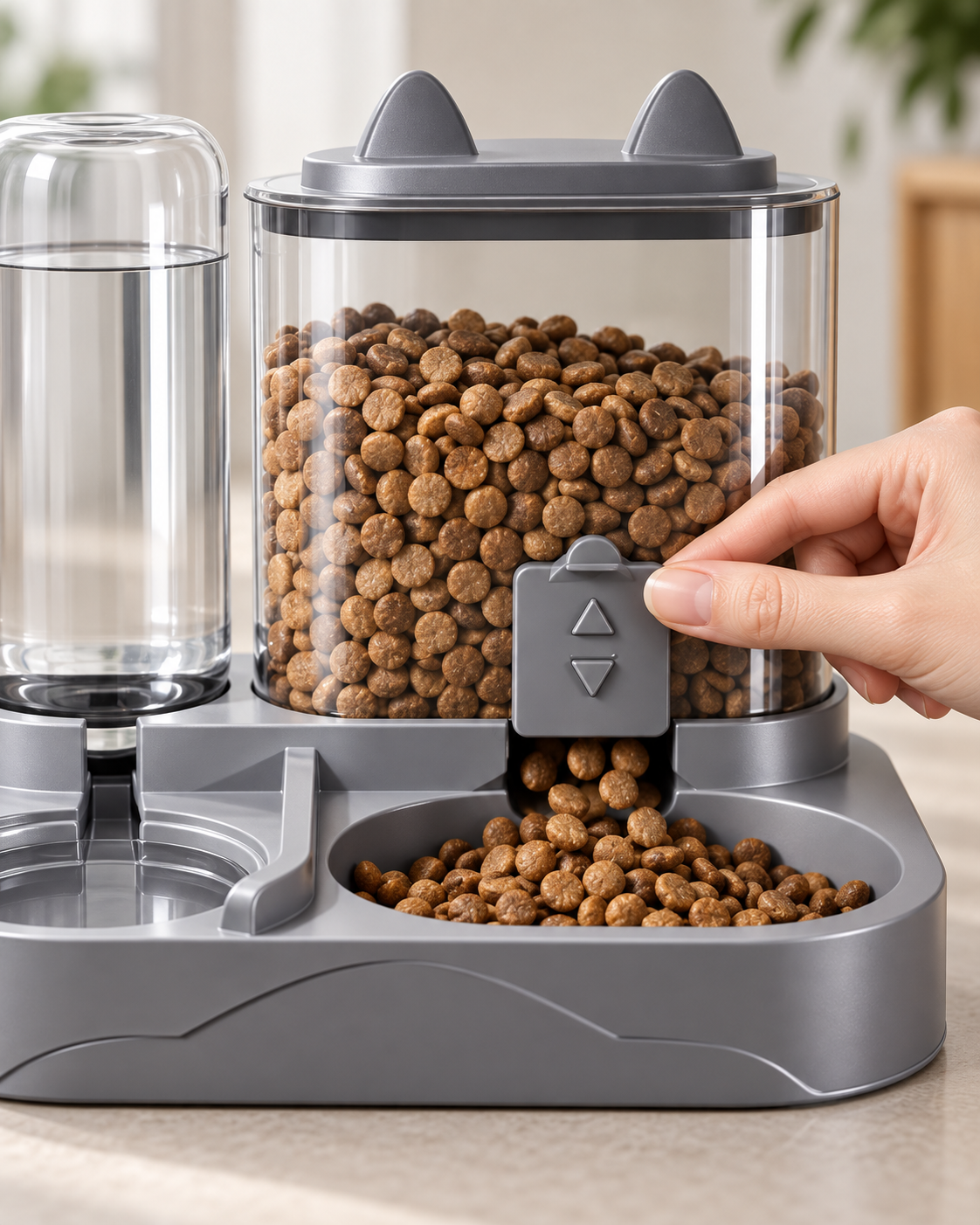 Automatic Pet Feeder and Water Dispenser with Large Capacity Loxevi