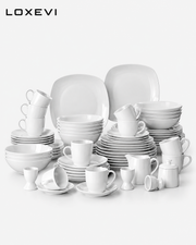 Elegant 50 Piece Dinnerware Set Loxevi