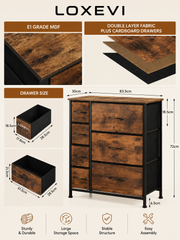 Fabric Storage Dresser Loxevi