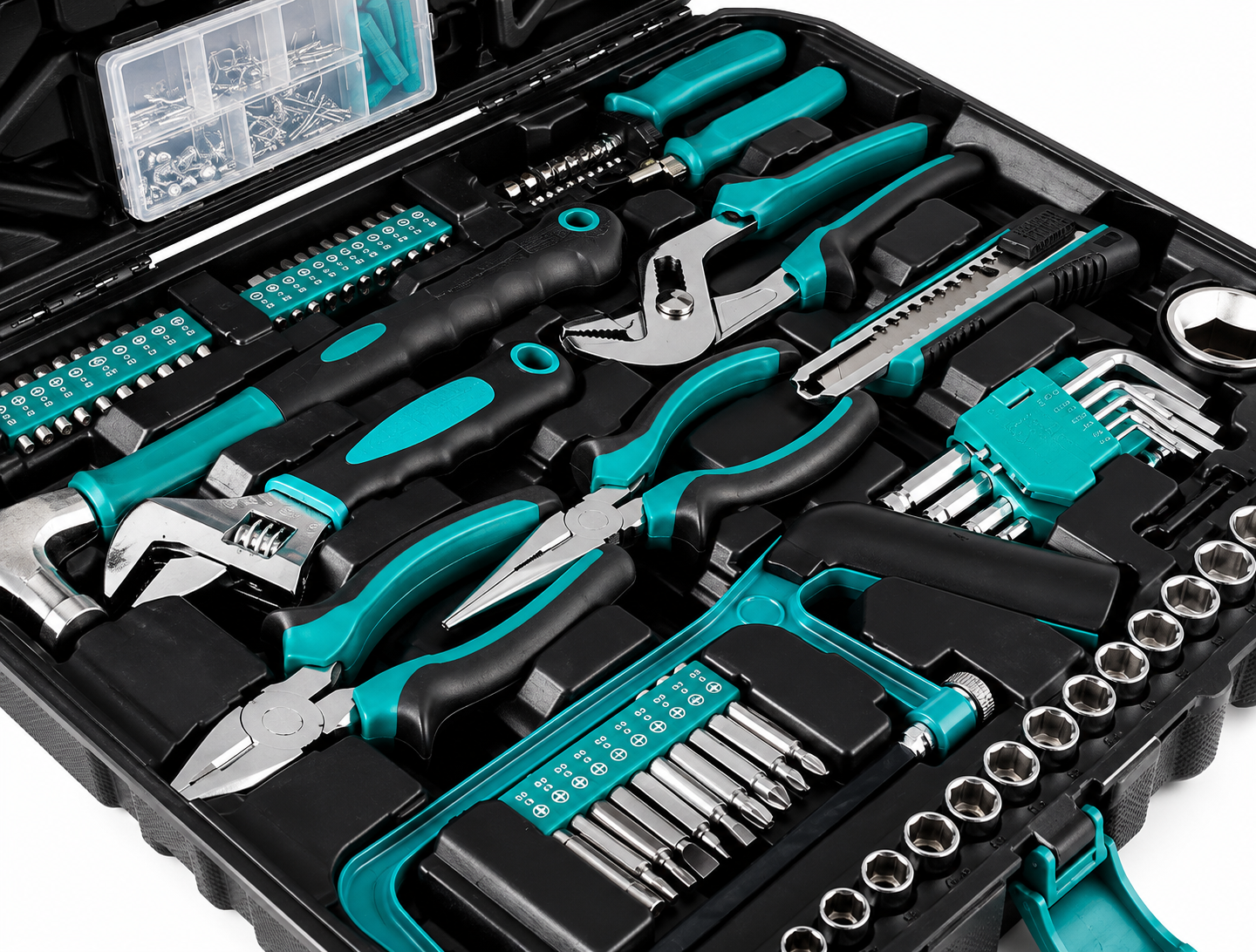 198 Piece Universal Household Tool Kit Loxevi