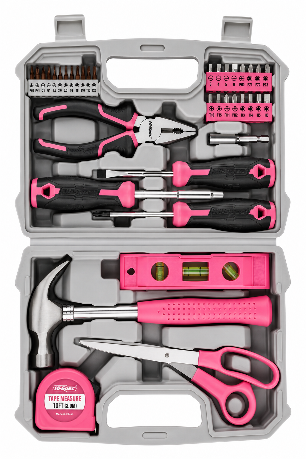 Pink 38 Piece Household Tool Kit Loxevi