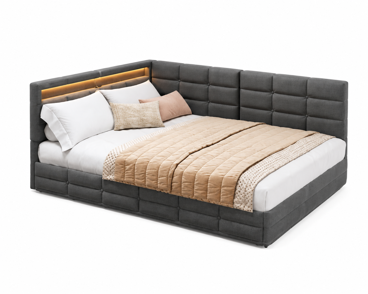 Upholstered Bed Frame Loxevi