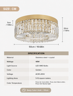 Crystal Ceiling Light Loxevi