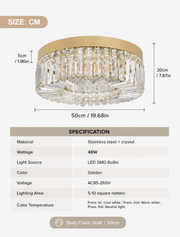 Crystal Ceiling Light Loxevi