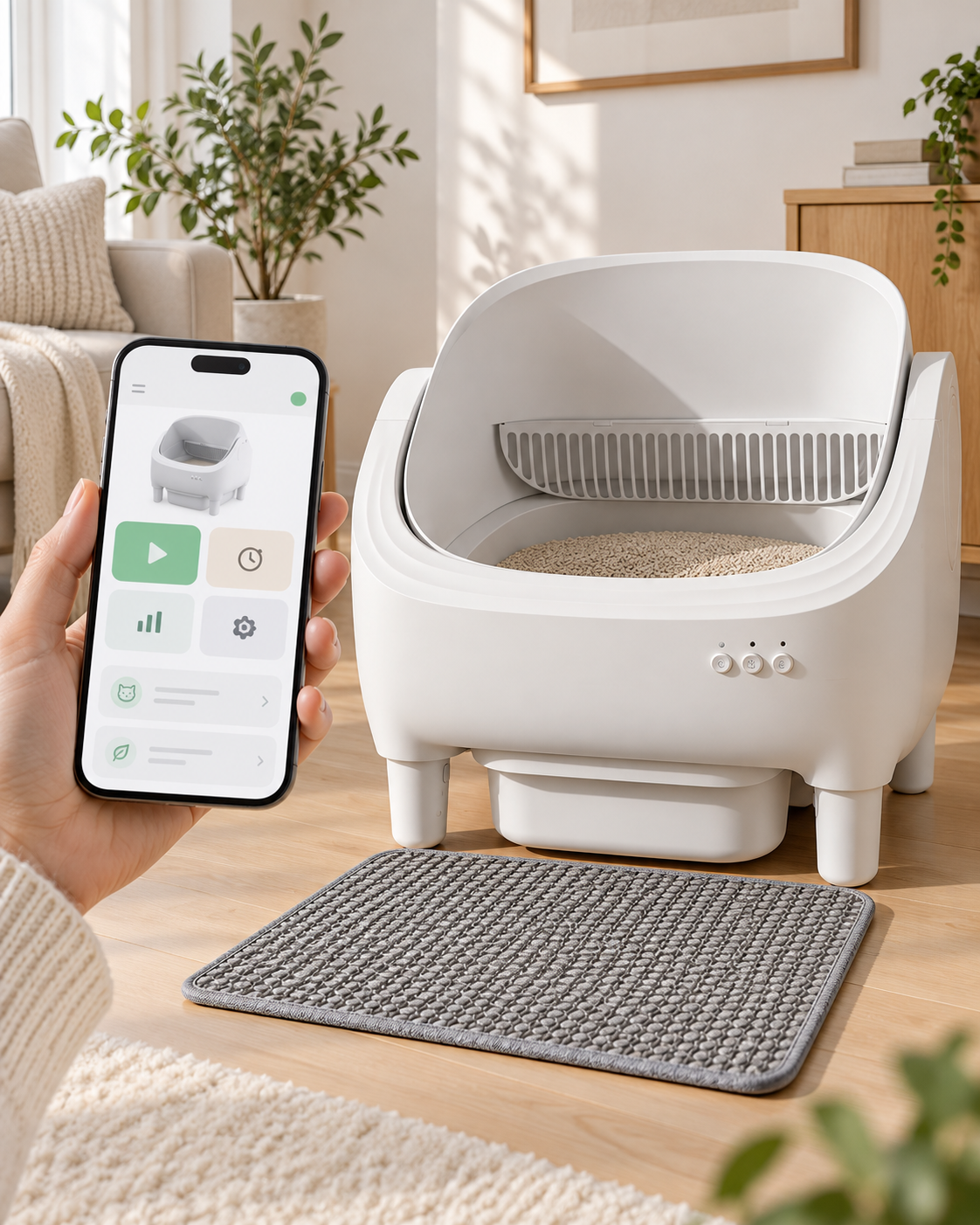 Smart Self Cleaning Cat Litter Box with App Control Loxevi
