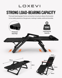 Folding Zero Gravity Chair with Removable Pillow Loxevi