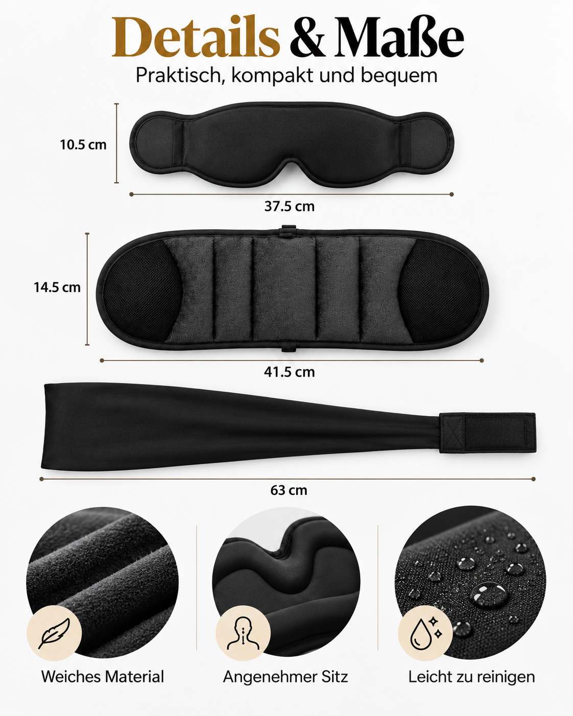 3-in-1 Travel Rest Kit with Eye Mask & Body Support | LADP