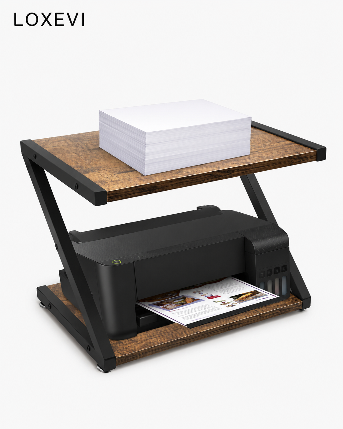 Two Tier Z Shaped Printer Stand Loxevi