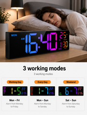 Digital RGB Wall Clock with Remote Loxevi