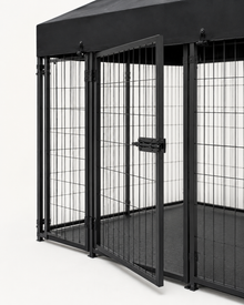 Heavy Duty Metal Dog Kennel with Roof Loxevi