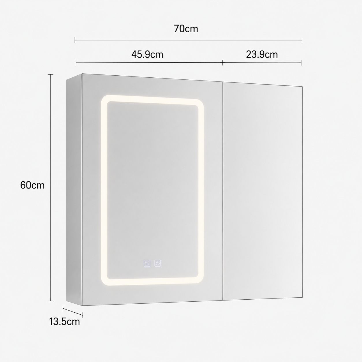Smart Bathroom Mirror Cabinet Loxevi