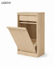 Natural Oak Tilt Out Trash Cabinet Loxevi