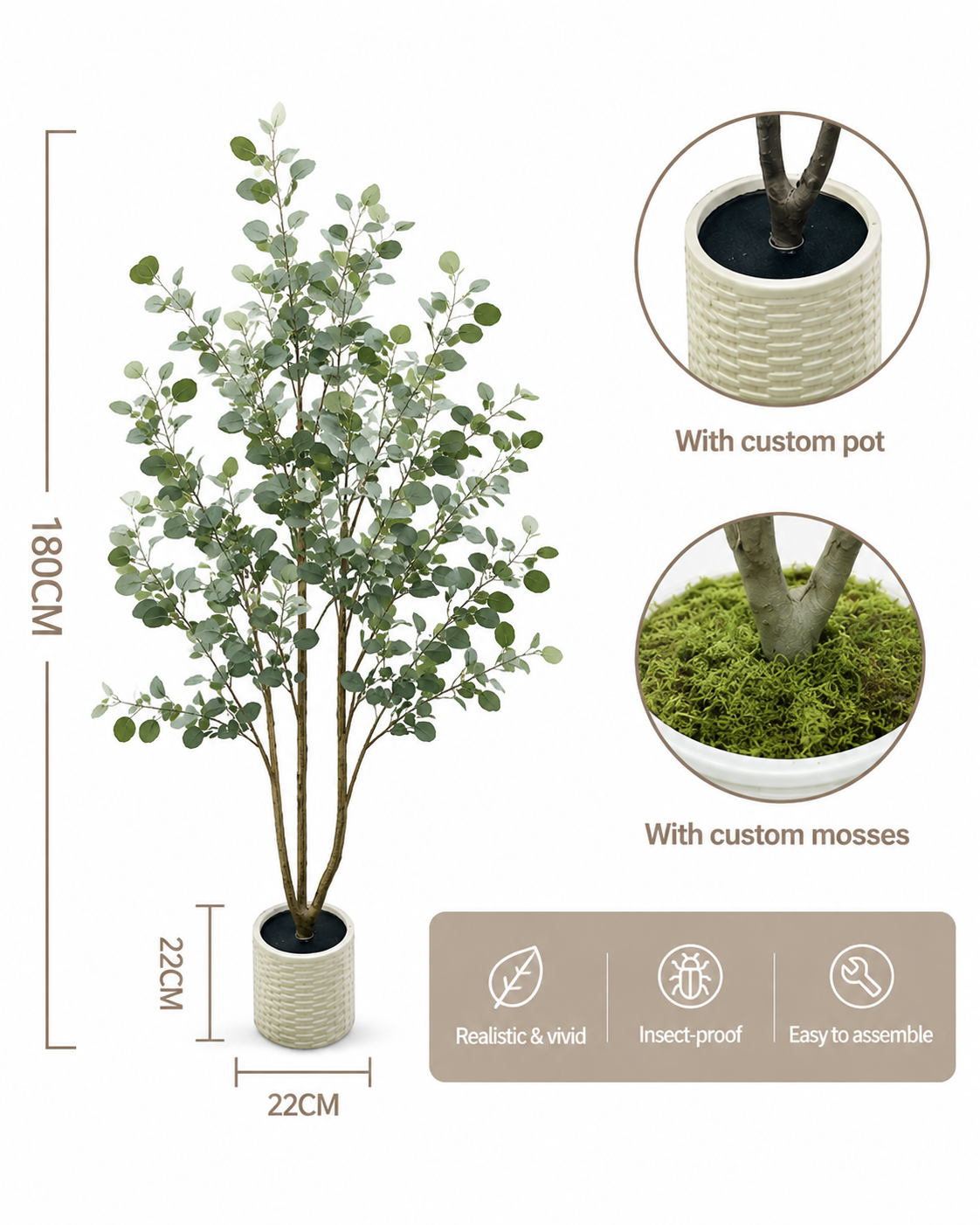Artificial Potted Olive Tree Loxevi