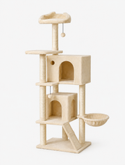 160 cm Cat Tree with Multiple Platforms Loxevi