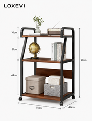 Mobile Three Tier Printer Stand Loxevi