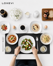 Elegant 50 Piece Dinnerware Set Loxevi