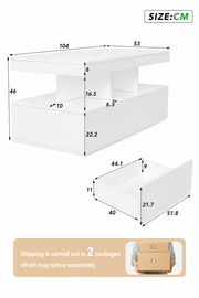 High Gloss Coffee Table Loxevi