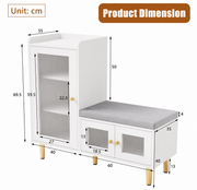 Shoe Storage Cabinet with Bench Loxevi